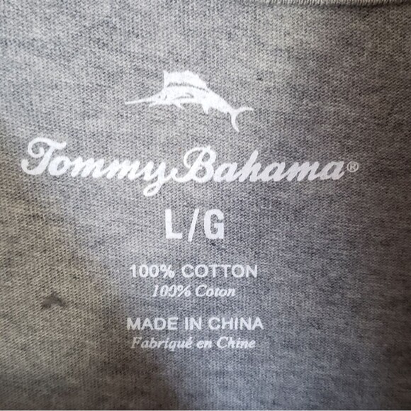 NWT Tommy Bahama 100% Cotton Men's Gray Tshirt Size Large - Picture 3 of 6